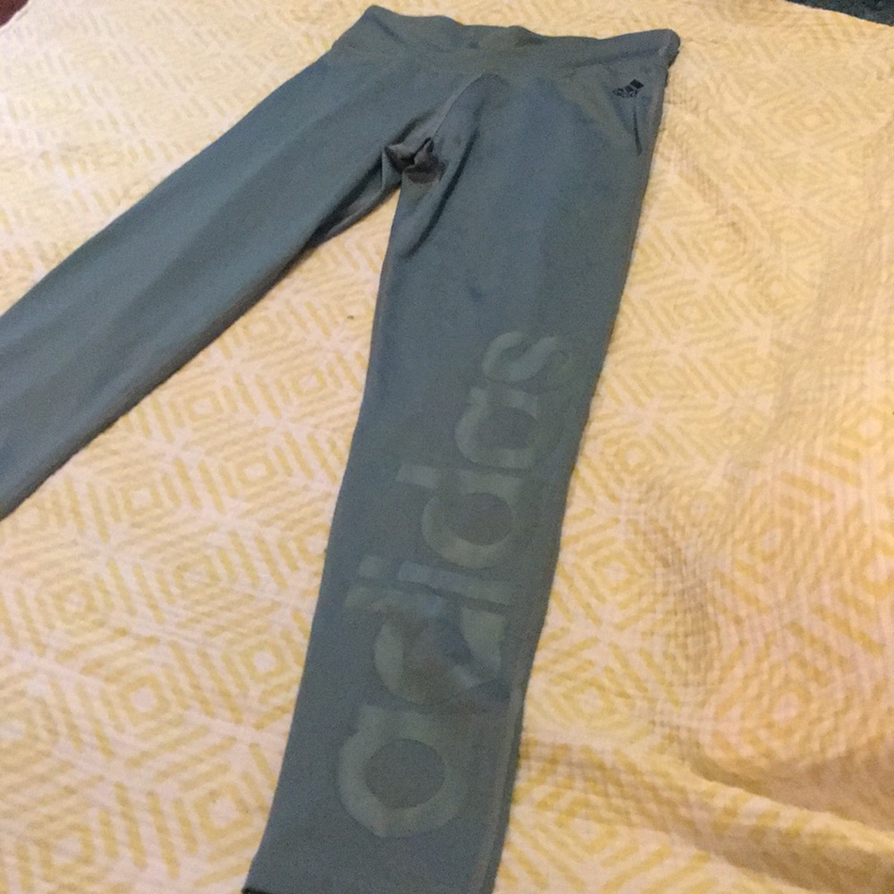 Sea foam/ sage green adidas leggings - Picture 3 of 3